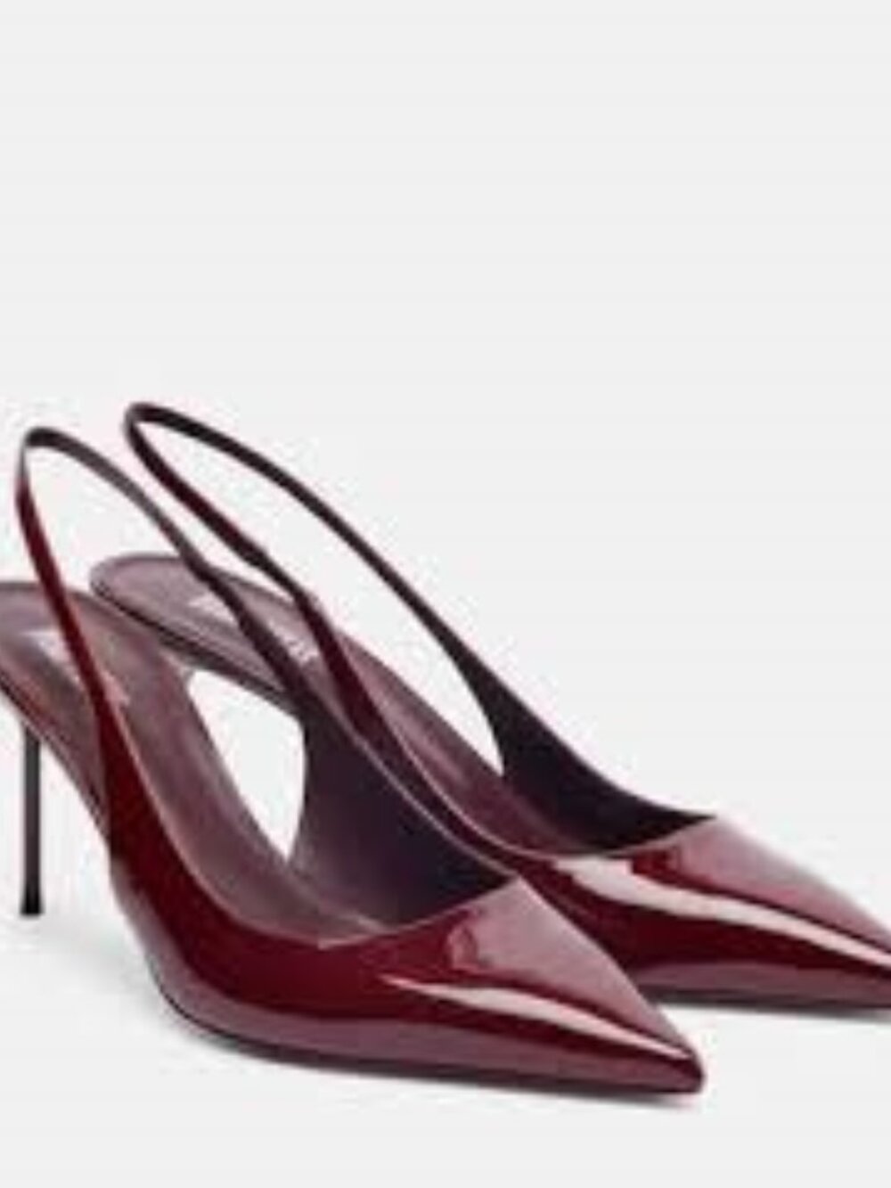 NEW Paris Texas Lidia Slingback 70 Patent Leather Pumps Rouge Noir Size 39